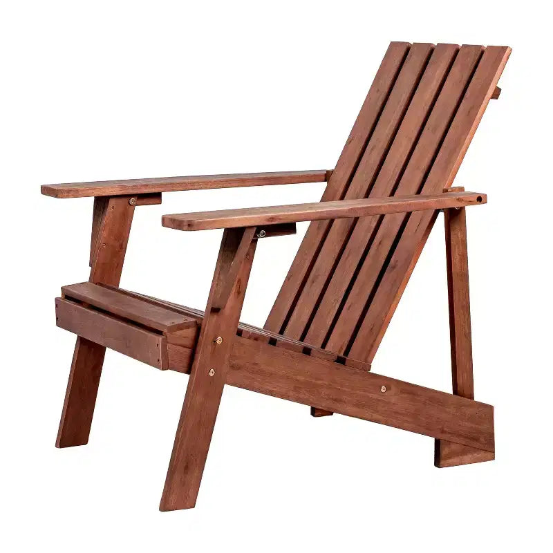 Sedia Adirondack moderna Irving in legno di acacia per esterni - JONATHAN Y