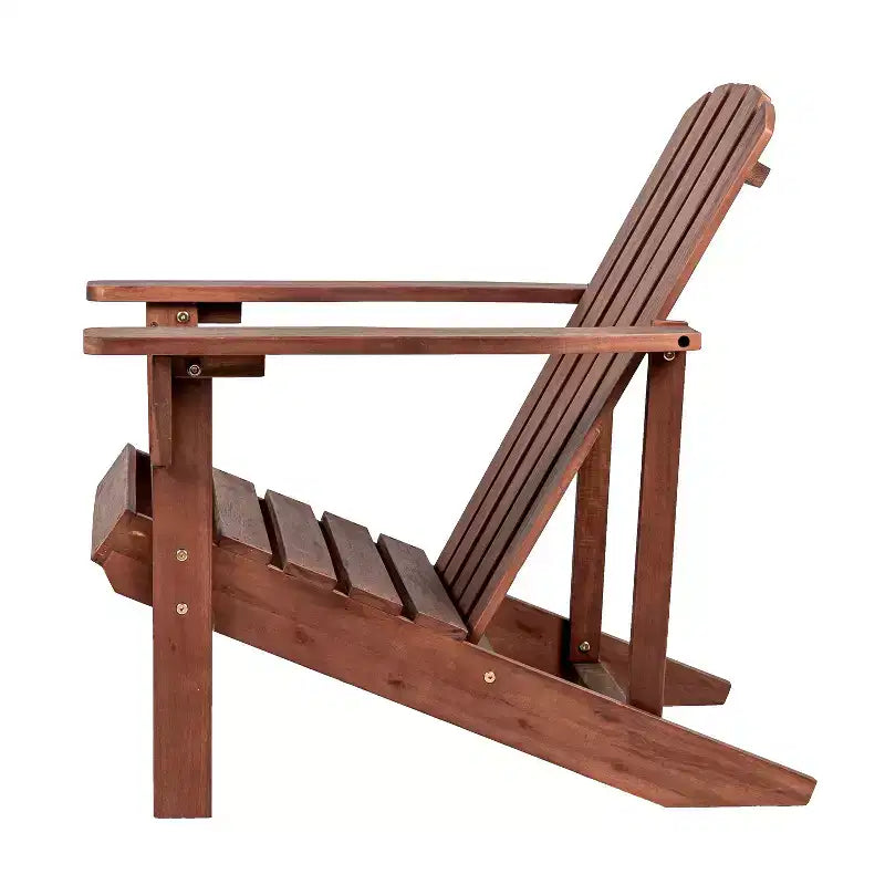 Westport Outdoor Patio Traditional Acacia Wood Adirondack Chair - JONATHAN Y