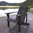 Westport Outdoor Patio Traditional Acacia Wood Adirondack Chair - JONATHAN Y
