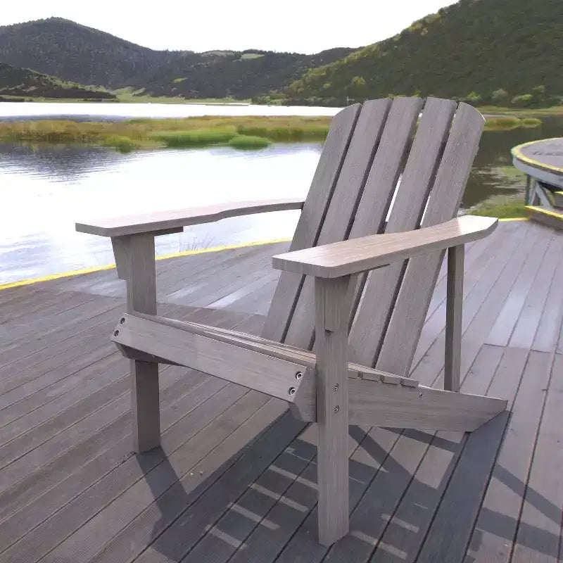 Westport Outdoor Patio Traditional Acacia Wood Adirondack Chair - JONATHAN Y