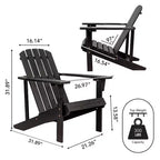 Westport Outdoor Patio Traditional Acacia Wood Adirondack Chair - JONATHAN Y