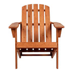 Westport Outdoor Patio Traditional Acacia Wood Adirondack Chair - JONATHAN Y