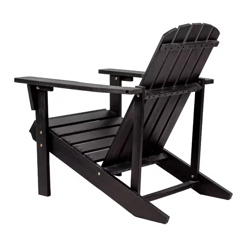Westport Outdoor Patio Traditional Acacia Wood Adirondack Chair - JONATHAN Y