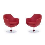 Set di 2 Poltrone Girevoli Caisson in Similpelle - Manhattan Comfort