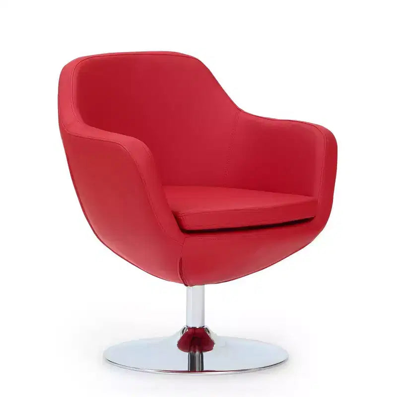 Set di 2 Poltrone Girevoli Caisson in Similpelle - Manhattan Comfort