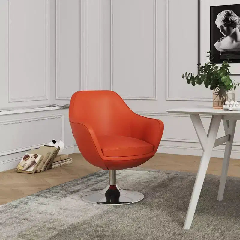 Set di 2 Poltrone Girevoli Caisson in Similpelle - Manhattan Comfort