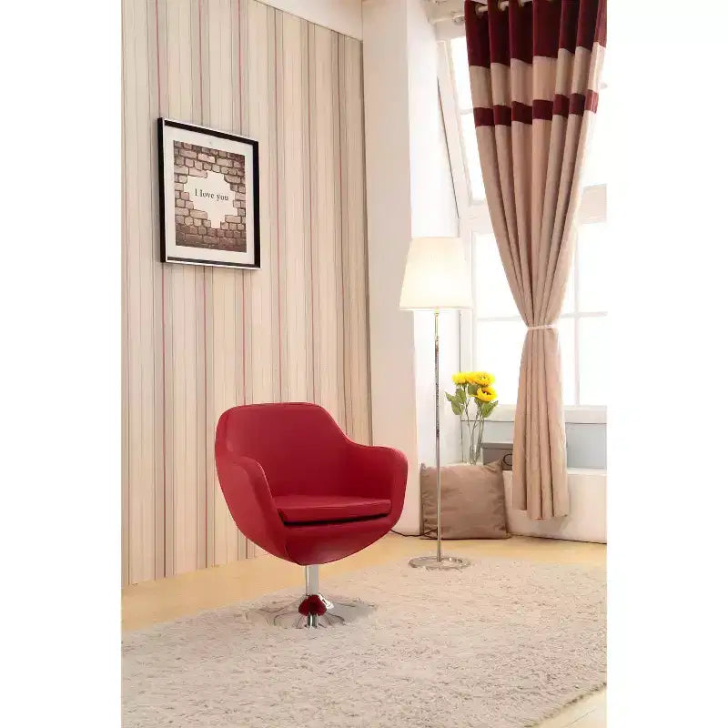 Set di 2 Poltrone Girevoli Caisson in Similpelle - Manhattan Comfort