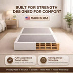 Continental Sleep, 4-Inch Fully Assembled Wood Split Low Profile Traditional Box Spring/Foundation for Mattress Set,
