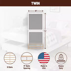 Continental Sleep, 4-Inch Fully Assembled Wood Split Low Profile Traditional Box Spring/Foundation for Mattress Set,