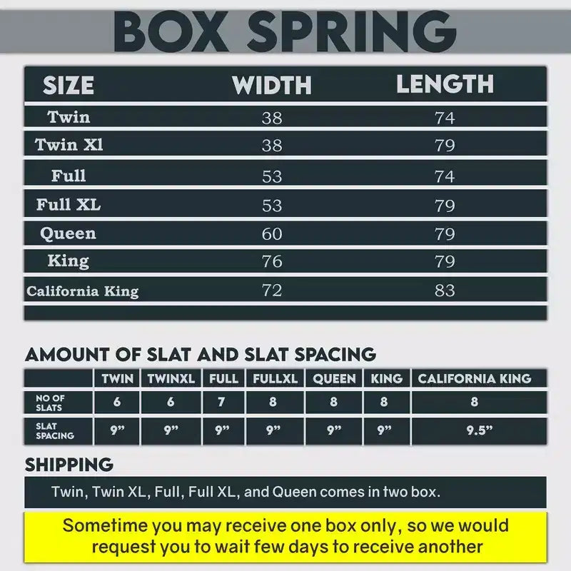 Continental Sleep, 4-Inch Fully Assembled Wood Split Low Profile Traditional Box Spring/Foundation for Mattress Set,