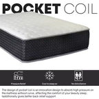 Materasso ibrido a molle insacchettate ultra morbido Continental Sleep 14