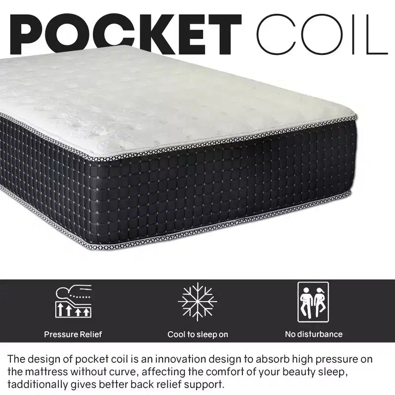 Materasso ibrido a molle insacchettate ultra morbido Continental Sleep 14