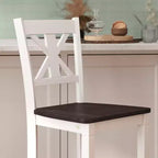 Flash Furniture Gwendolyn Set of 2 Commercial Grade Solid Wood Modern Farmhouse Counter Height Barstool