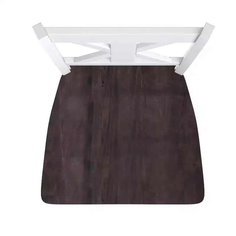 Flash Furniture Gwendolyn Set of 2 Commercial Grade Solid Wood Modern Farmhouse Counter Height Barstool