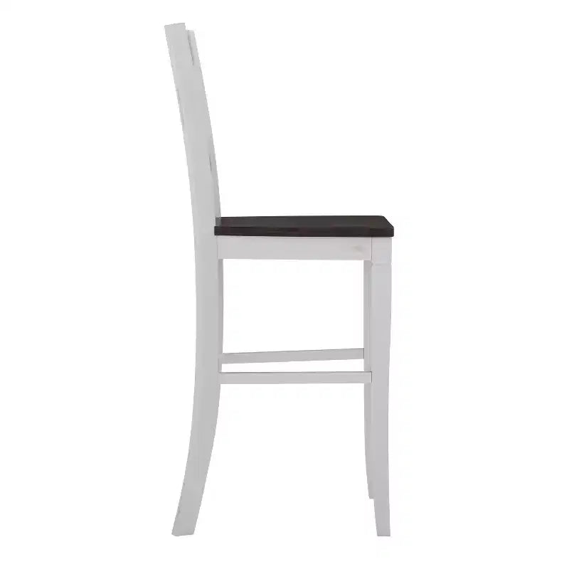 Flash Furniture Gwendolyn Set of 2 Commercial Grade Solid Wood Modern Farmhouse Counter Height Barstool