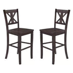Flash Furniture Gwendolyn Set of 2 Commercial Grade Solid Wood Modern Farmhouse Counter Height Barstool