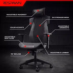 Sedia da Gaming RESPAWN Flexx Mesh con Supporto Lombare e Poggiatesta Regolabile