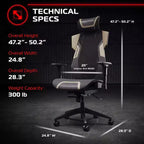 Sedia da Gaming RESPAWN Flexx Mesh con Supporto Lombare e Poggiatesta Regolabile