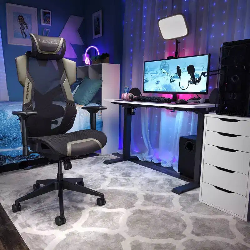 Sedia da Gaming RESPAWN Flexx Mesh con Supporto Lombare e Poggiatesta Regolabile