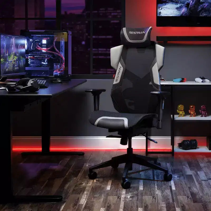 Sedia da Gaming RESPAWN Flexx Mesh con Supporto Lombare e Poggiatesta Regolabile