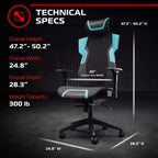 Sedia da Gaming RESPAWN Flexx Mesh con Supporto Lombare e Poggiatesta Regolabile