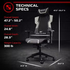 Sedia da Gaming RESPAWN Flexx Mesh con Supporto Lombare e Poggiatesta Regolabile