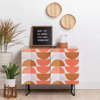 ThirtyOne Illustrations Plum and Tangerine Credenza - Deny Designs
