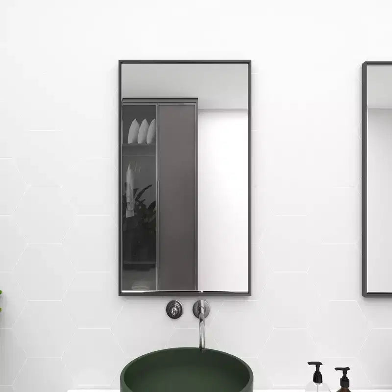 Contemporary Wood Rectangle Shaped Wall Mirror with Thin Minimalistic Frame - Olivia & May