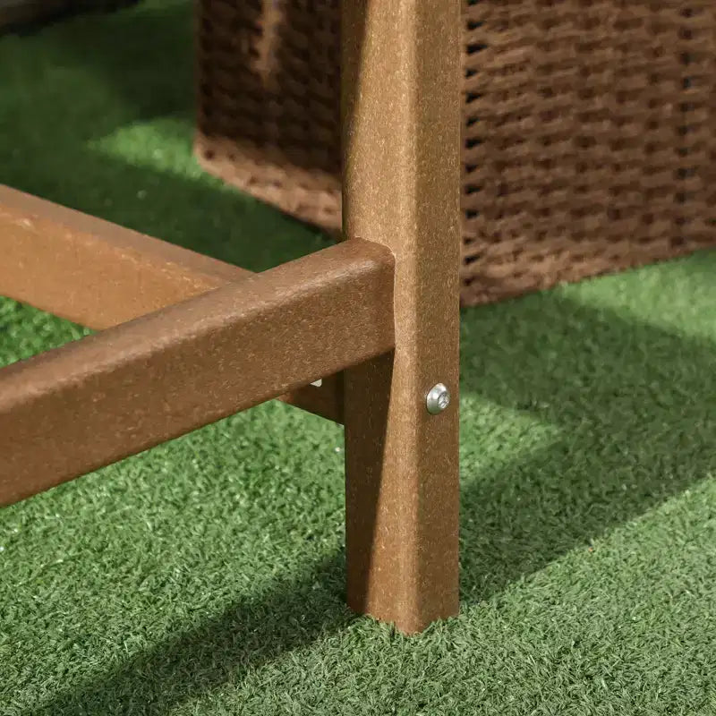 Outsunny Sedie da Giardino in Plastica, Sedie da Pranzo da Esterno con Braccioli, Poltrona da Esterno per Prato, Giardino, Bordo Piscina, Cortile,