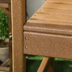 Outsunny Sedie da Giardino in Plastica, Sedie da Pranzo da Esterno con Braccioli, Poltrona da Esterno per Prato, Giardino, Bordo Piscina, Cortile,