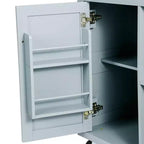 Drop-Leaf Countertop Kitchen Island, Kitchen Cart with 5 Wheels, Storage Cabinet and 3 Drawers-ModernLuxe