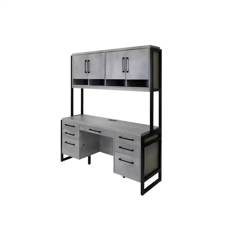 Credenza Mason Modern in laminato di legno con ante in legno - Martin Furniture