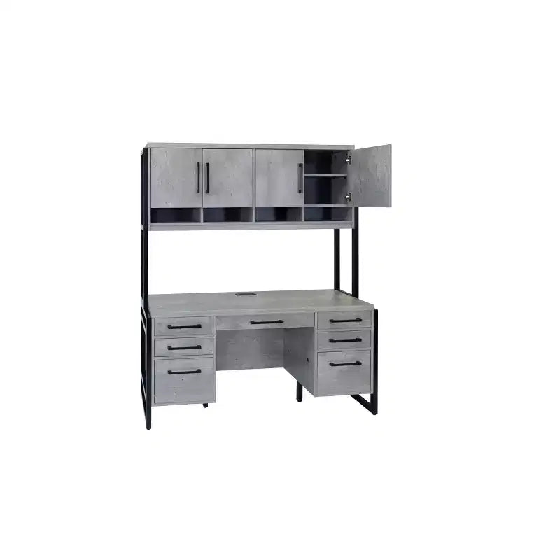 Credenza Mason Modern in laminato di legno con ante in legno - Martin Furniture