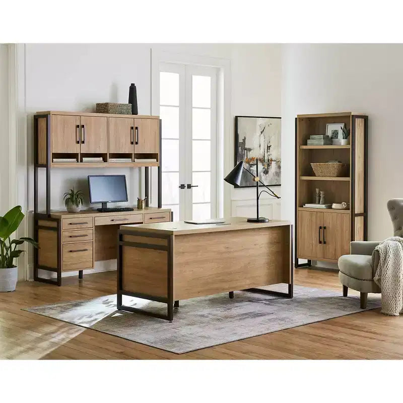 Credenza Mason Modern in laminato di legno con ante in legno - Martin Furniture