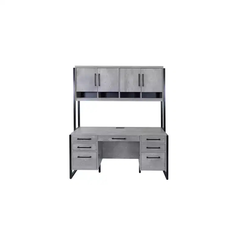 Mason Modern Wood Laminate Hutch with Wood Doors - Martin Furniture