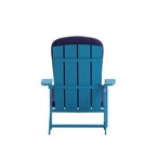 Merrick Lane Set of 2 Weather Resistant Adirondack Patio Chairs With Vertical Lattice Backs and Comfort Foam Cushions