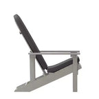 Merrick Lane Set of 2 Weather Resistant Adirondack Patio Chairs With Vertical Lattice Backs and Comfort Foam Cushions