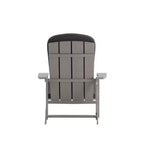 Merrick Lane Set of 2 Weather Resistant Adirondack Patio Chairs With Vertical Lattice Backs and Comfort Foam Cushions