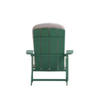 Merrick Lane Set of 2 Weather Resistant Adirondack Patio Chairs With Vertical Lattice Backs and Comfort Foam Cushions