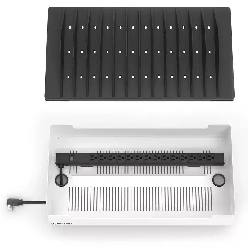 Stand Steady Line Leader Desktop Open Charging Station Holds Up to 12 Devices - White