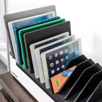 Stand Steady Line Leader Desktop Open Charging Station Holds Up to 12 Devices - White