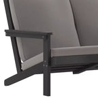 Merrick Lane All-Weather Poly Resin Wood Adirondack Style Deep Seat Patio Loveseat with Cushions