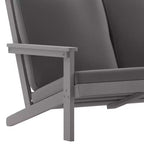 Merrick Lane All-Weather Poly Resin Wood Adirondack Style Deep Seat Patio Loveseat with Cushions