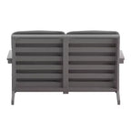 Merrick Lane All-Weather Poly Resin Wood Adirondack Style Deep Seat Patio Loveseat with Cushions