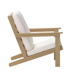 Emma and Oliver All-Weather Polyresin Adirondack Loveseat with Deep Seat and Comfortable Back & Seat Cushions