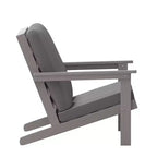 Emma and Oliver All-Weather Polyresin Adirondack Loveseat with Deep Seat and Comfortable Back & Seat Cushions