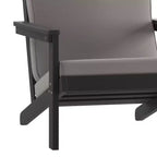 Emma and Oliver All-Weather Polyresin Adirondack Club Chair with Deep Seat and Comfortable Back & Seat Cushions