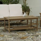 Tavolino da salotto Adirondack a due livelli in legno e resina sintetica Merrick Lane resistente a tutte le stagioni