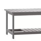 Tavolino da salotto Adirondack a due livelli in legno e resina sintetica Merrick Lane resistente a tutte le stagioni
