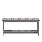 Tavolino da salotto Adirondack a due livelli in legno e resina sintetica Merrick Lane resistente a tutte le stagioni